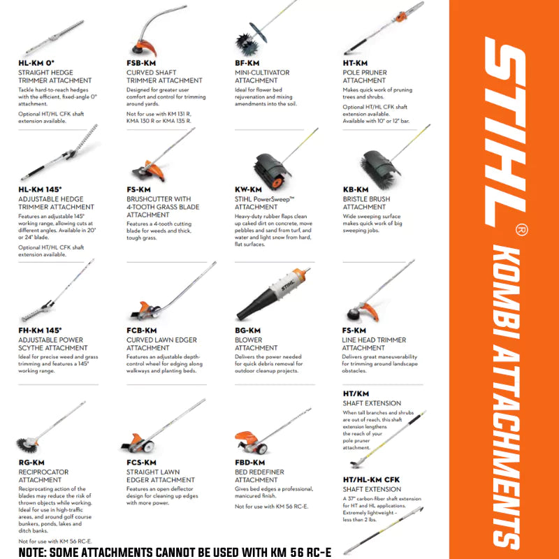 STIHL KM 91 R Gas Powered Kombi Motor Multi-Tasking Tool 28.4 cc