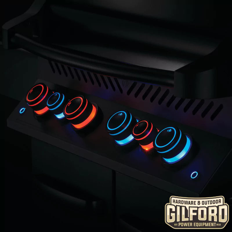 Napoleon PHANTOM PRESTIGE 500 6-Burner - Liquid Propane Grill Satin Black with Infrared Side & Rear Burners 80,000 BTU P500RSIBPK-3-PHM