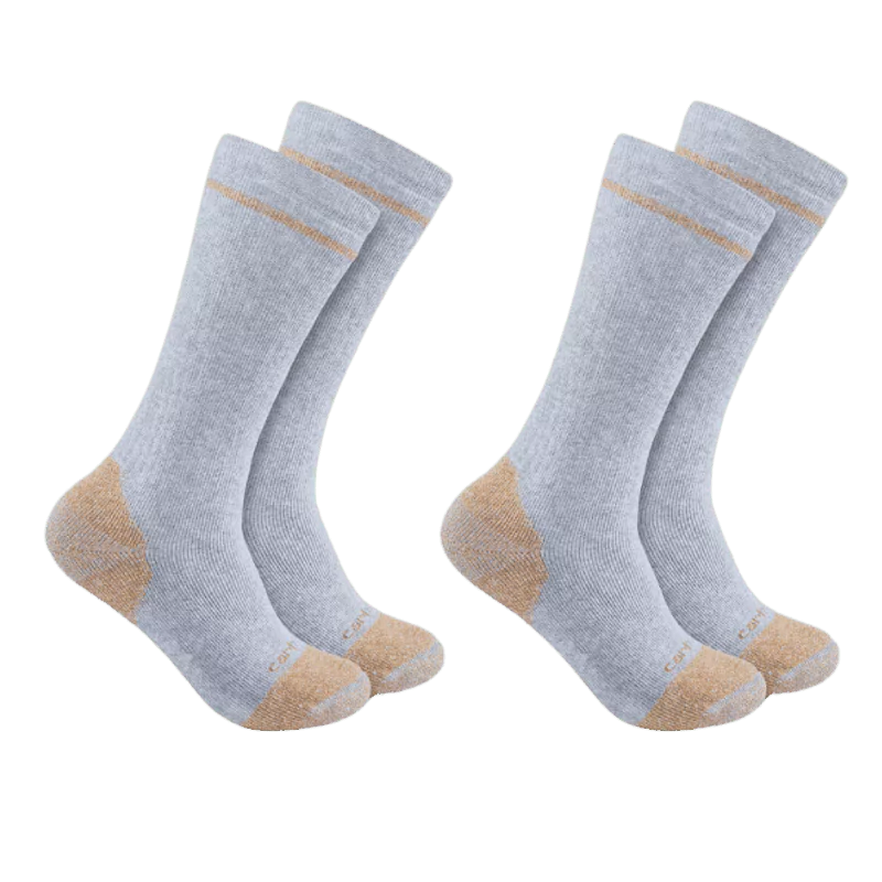 Carhartt Midweight Cotton Blend Steel Toe Boot Sock 2-Pack.