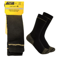 Thumbnail for Carhartt Midweight Cotton Blend Steel Toe Boot Sock 2-Pack.