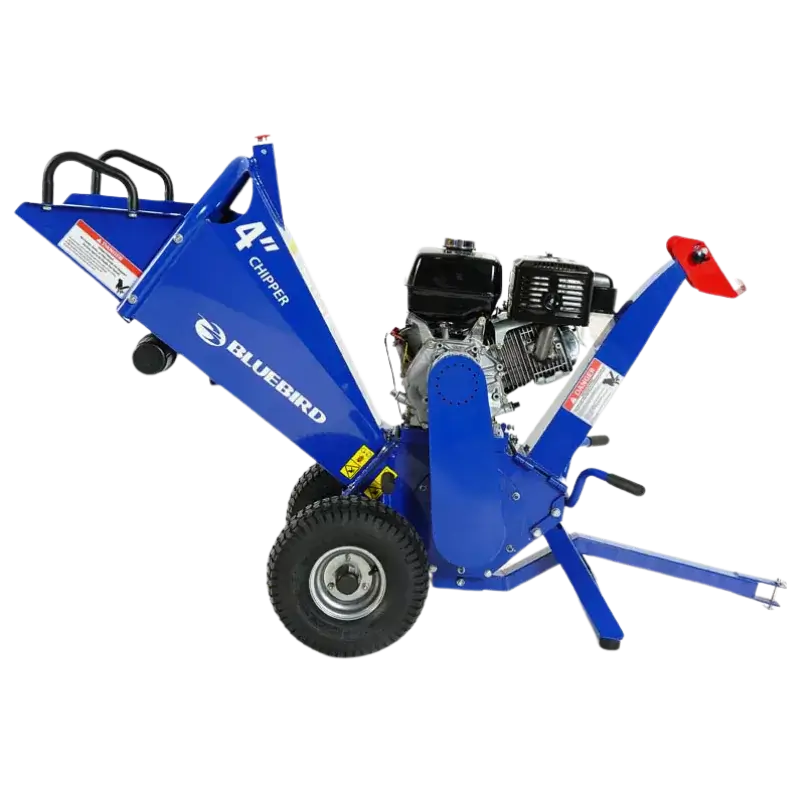 BlueBird Wood Chipper 4" with Twin Blade Drum | Gilford HardwareBlueBird CH400H Wood Chipper 4" Twin Blade Drum System 13 HP Honda GX390 Gas Engine