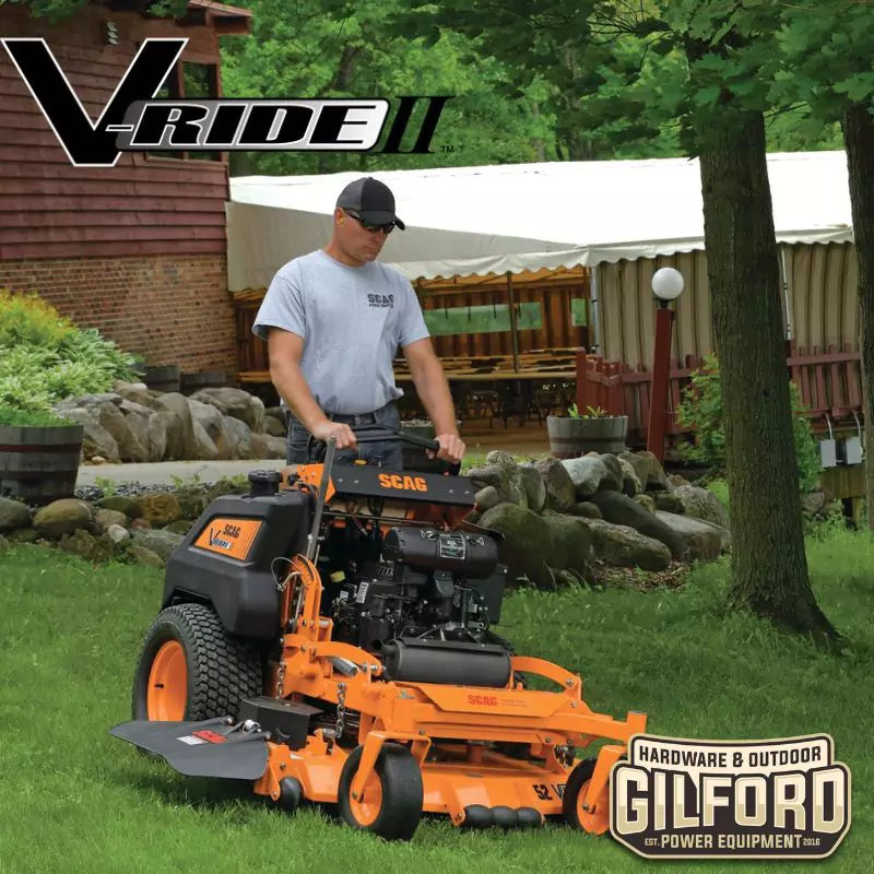 Scag V-Ride II Stand On Zero Turn LAwn Mower 26 HP Kawasaki® FT Series EFI - 52" Velocity Cutter Deck