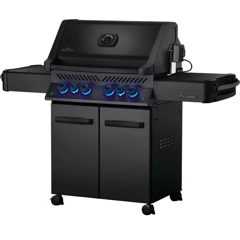 Napoleon PHANTOM PRESTIGE 500 6-Burner - Liquid Propane Grill Satin Black with Infrared Side & Rear Burners 80,000 BTU P500RSIBPK-3-PHM