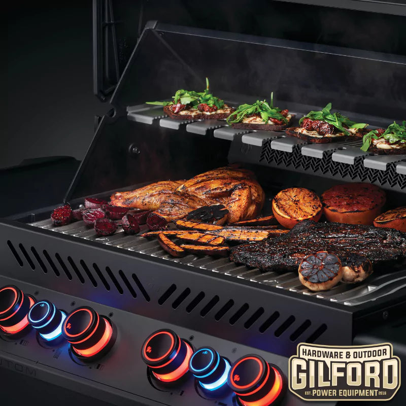 Napoleon PHANTOM PRESTIGE 500 6-Burner - Liquid Propane Grill Satin Black with Infrared Side & Rear Burners 80,000 BTU P500RSIBPK-3-PHM