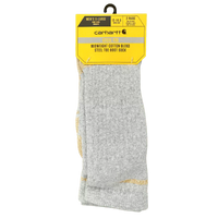 Thumbnail for Carhartt Midweight Cotton Blend Steel Toe Boot Sock 2-Pack.