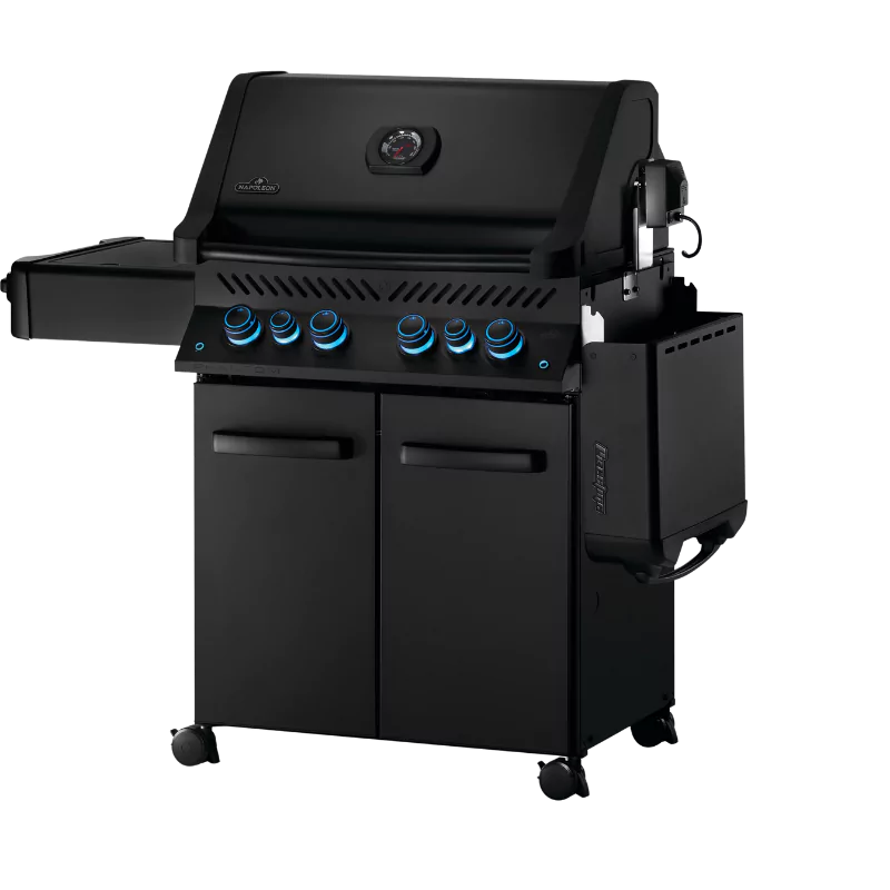 Napoleon PHANTOM PRESTIGE 500 6-Burner - Liquid Propane Grill Satin Black with Infrared Side & Rear Burners 80,000 BTU P500RSIBPK-3-PHM