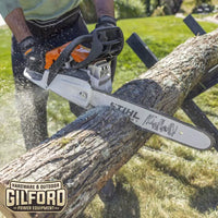 Thumbnail for Slicing through a log the STIHL MS 162 Gas Powered Homeowner Chainsaw 16-Inch Bar 30.1 cc in action