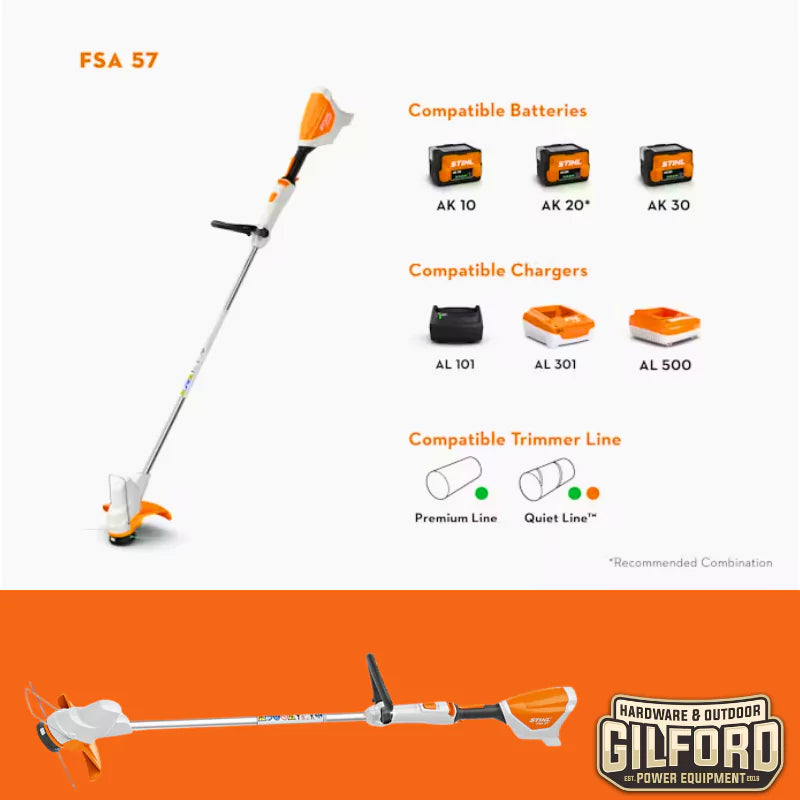 STIHL FSA 57 Lightweight Battery-Powered Trimmer