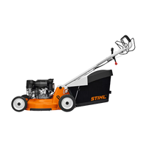 Thumbnail for Side profile of STIHL RM 756 YC Hydrostatic Lawn Mower featuring its compact, professional-grade design