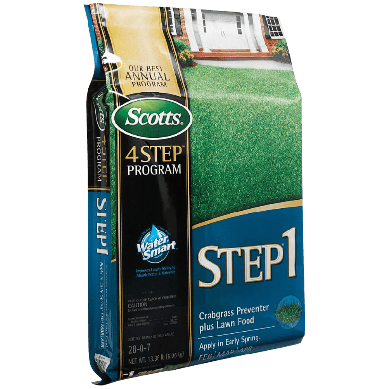 Scotts Step 1 Lawn Fertilizer Crabgrass Preventer Plus Lawn Food (28-0-7) 15,000 sq. ft.