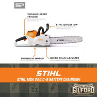 Thumbnail for STIHL MSA 220 C-B Battery Chainsaw 16