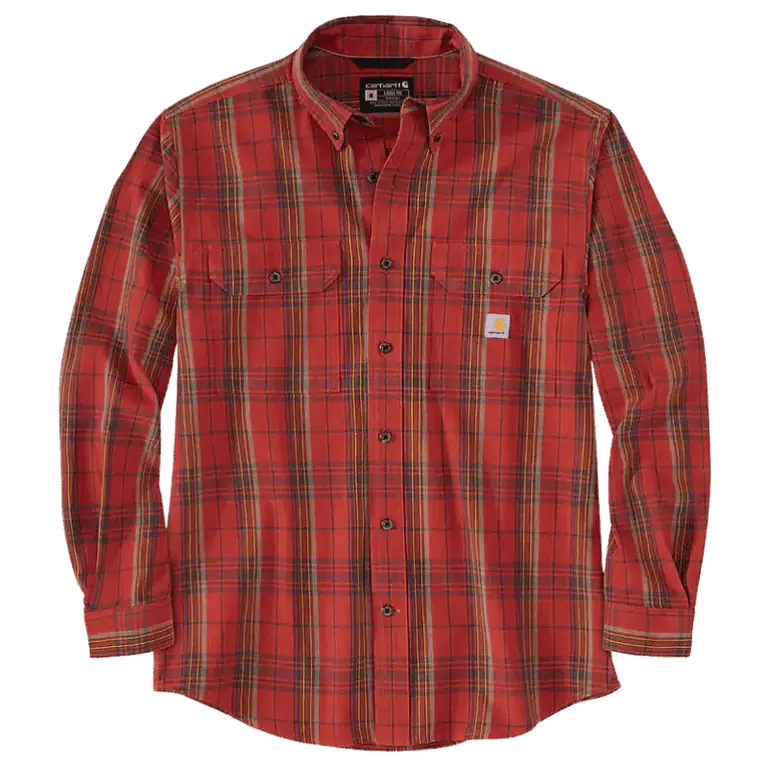 Carhartt Loose Fit Midweight Chambray Long-Sleeve Plaid Shirt | Gilford Hardware