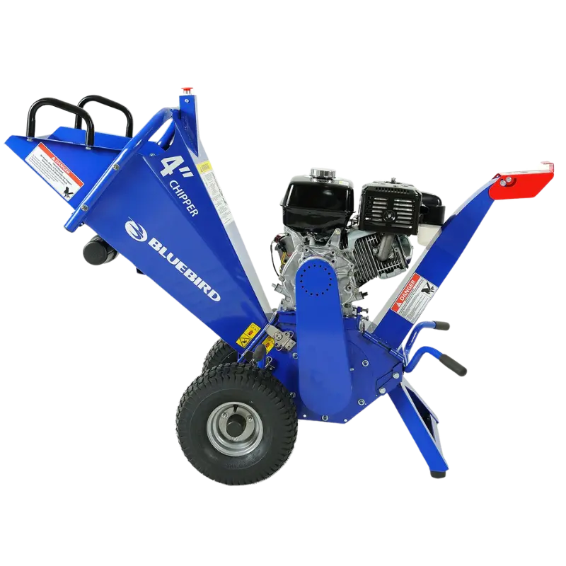 BlueBird CH400H Wood Chipper 4" Twin Blade Drum System 13 HP Honda GX390 Gas Engine