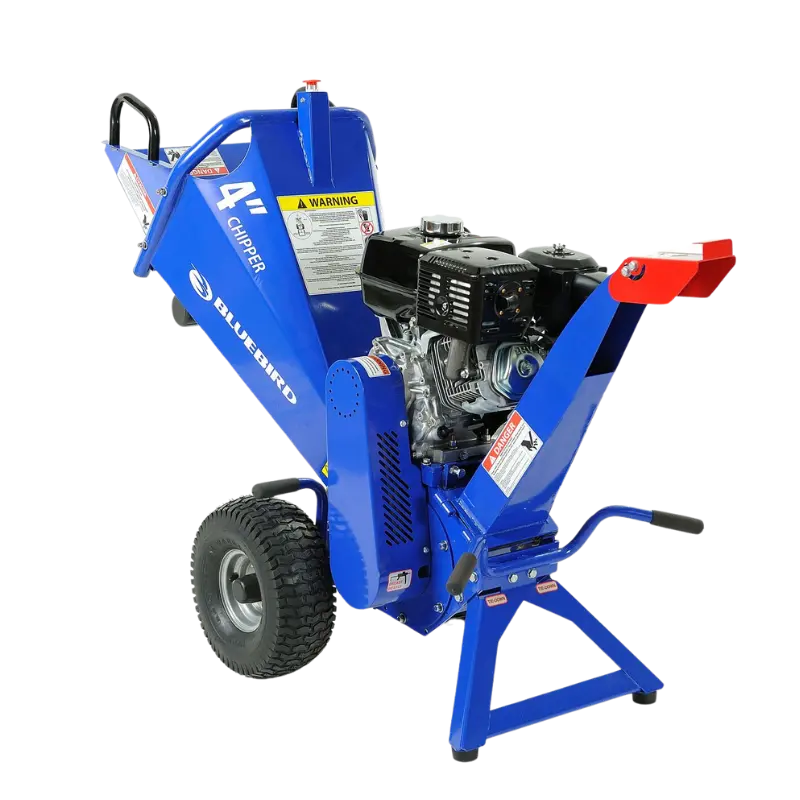 BlueBird CH400H Wood Chipper 4" Twin Blade Drum System 13 HP Honda GX390 Gas Engine