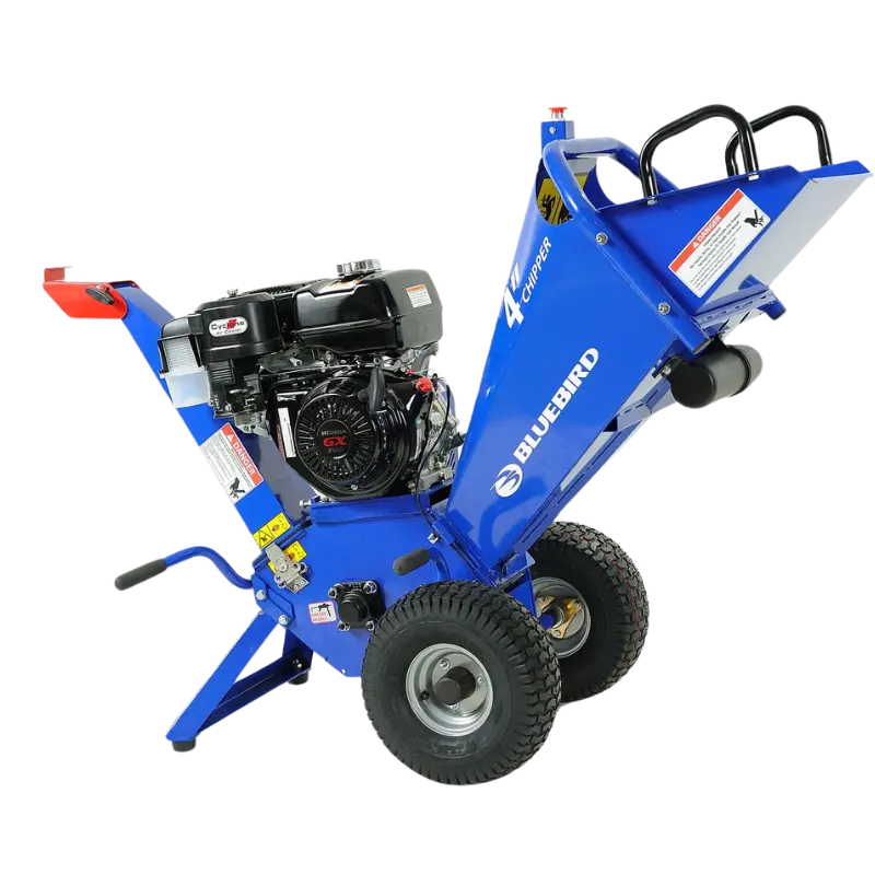 BlueBird CH400H Wood Chipper 4" Twin Blade Drum System 13 HP Honda GX390 Gas Engine