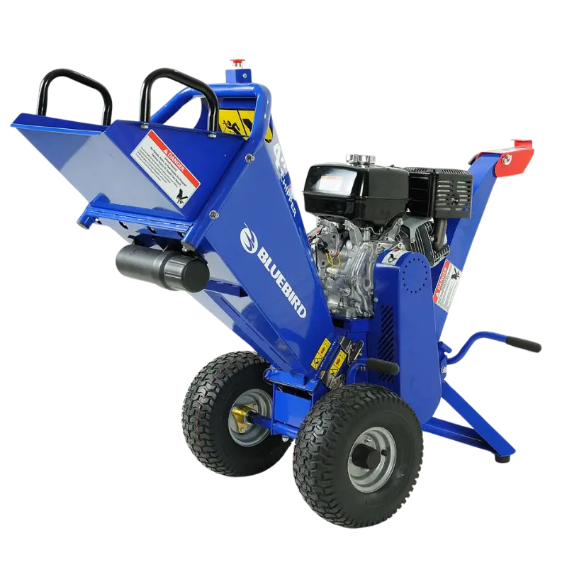 BlueBird CH400H Wood Chipper 4" Twin Blade Drum System 13 HP Honda GX390 Gas Engine