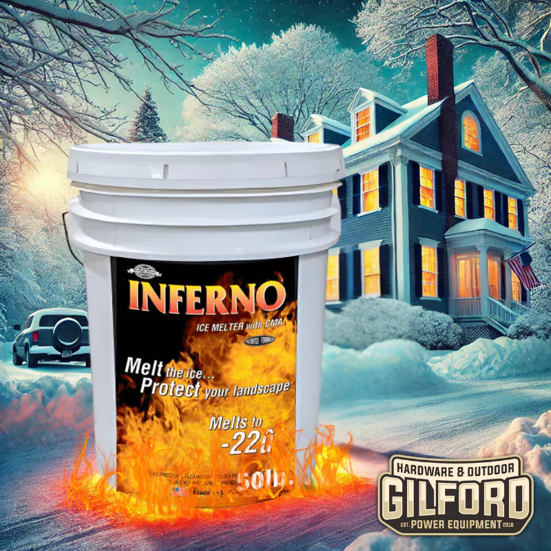 Inferno Ice Melt – 50 lb Bucket, Fast-Acting Deicer, Pet-Safe & Eco-Friendly, Works to -22°F