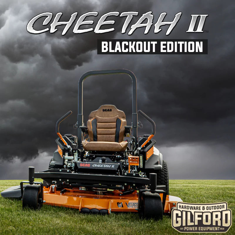 Scag Cheetah II Zero-Turn Riding Lawn Mower With 61-Inch Velocity Cutter Deck And 38 HP Kohler EFI - Blackout Edition