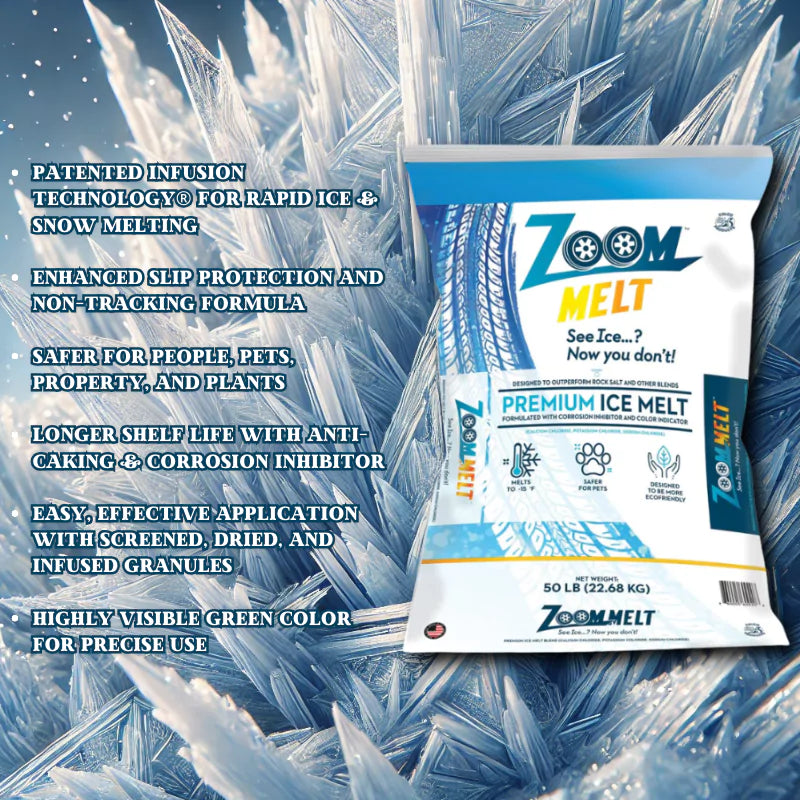 Zoom Ice Melt 50 lb. – Rapid-Acting, Long-Lasting Ice & Snow Melter