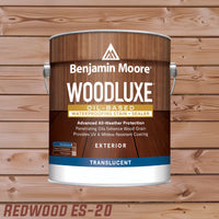 Thumbnail for Benjamin Moore Woodluxe Oil-Based Waterproofing Exterior Translucent Stain and Sealer Redwood (ES-20) Gallon