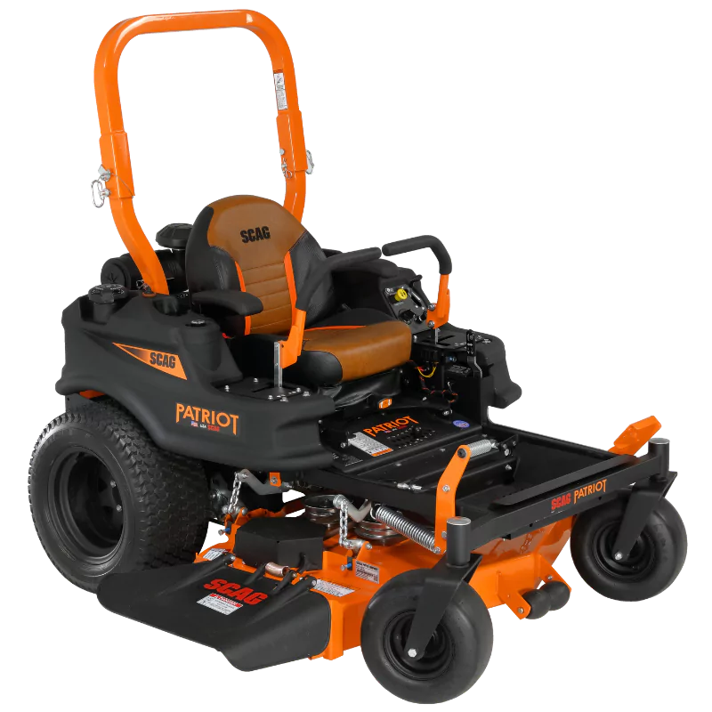 Scag Patriot Zero Turn Ride On Lawn Mower With 52-Inch Hero Cutter Deck And 27 HP SR Engine