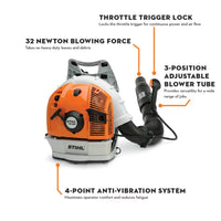 Thumbnail for STIHL BR 600 MAGNUM Gas Powered Backpack Blower 677 cfm 64.8 cc 238 mph