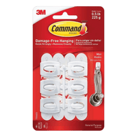 Thumbnail for 3M Command Mini Plastic Hook 11/8 in. L 6-Pack. | Gilford Hardware