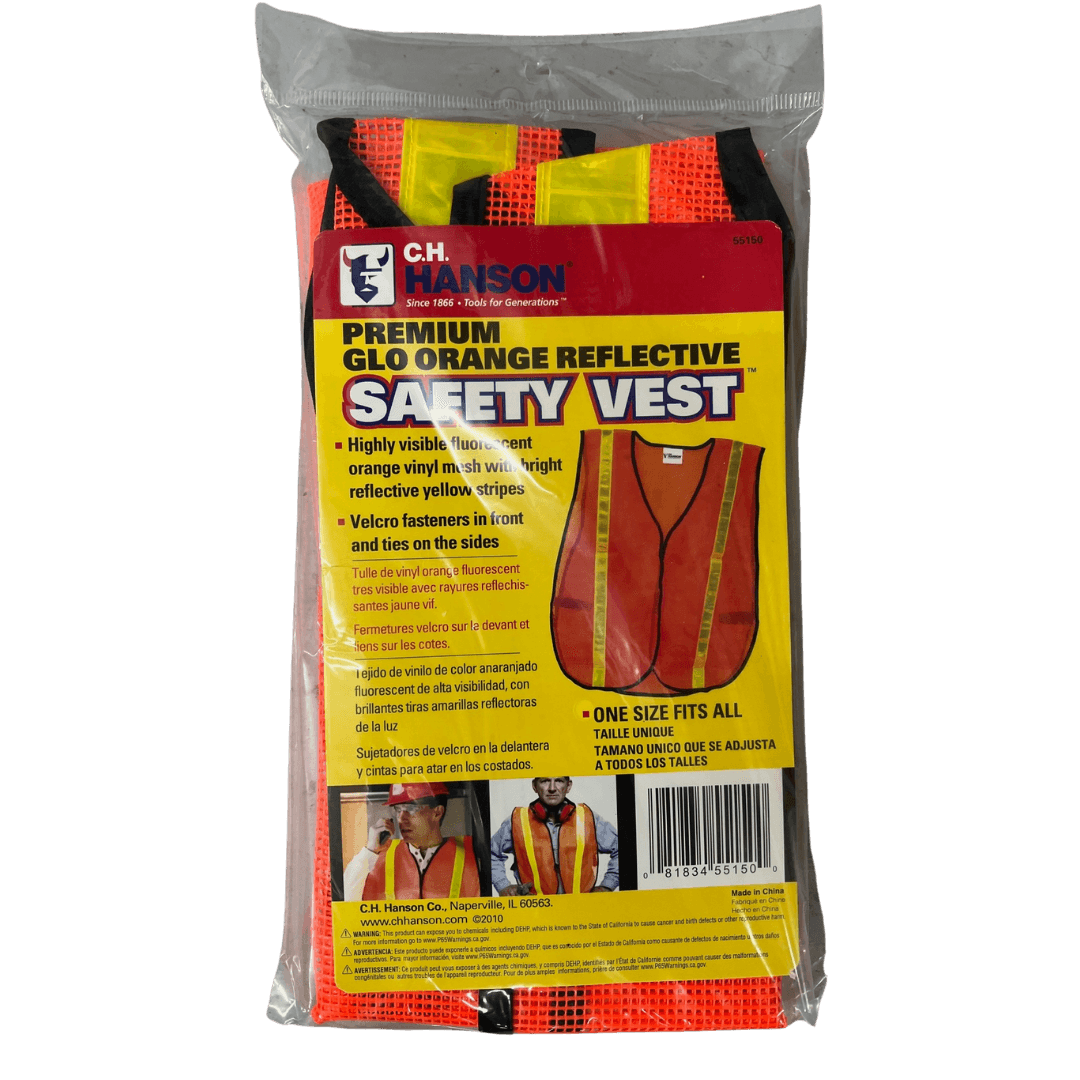 C.H. Hanson Orange Reflective Safety Vest OFA | GH