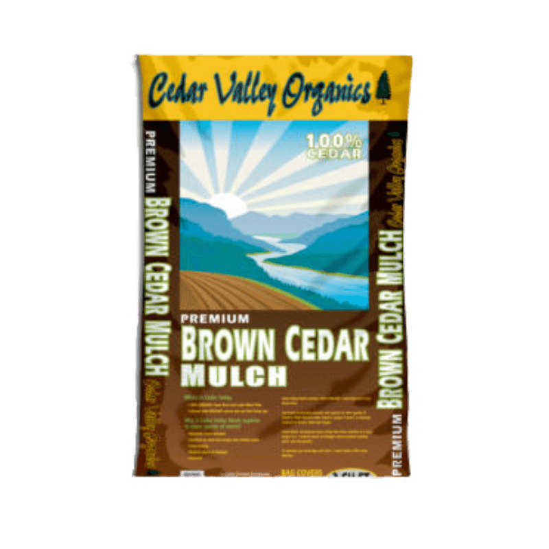 Cedar Valley Organics Premium Brown Cedar Mulch 2 ft³ | Gilford Hardware