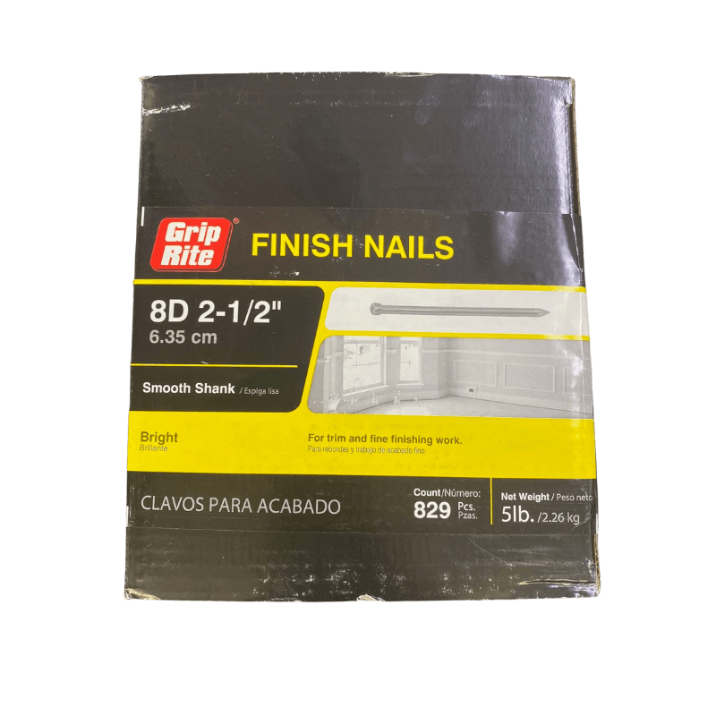 Grip-Rite Finishing Nail 8D 2-1/2" 5 lb. | Nails | Gilford Hardware 