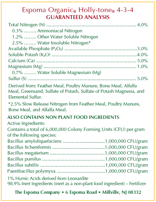 Espoma Holly-tone Granules Organic Plant Food 4 lb. | Gilford Hardware