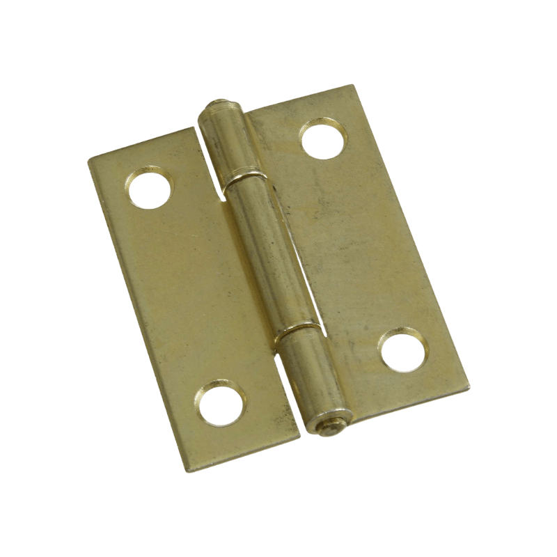 National Hardware Narrow Hinge Brass-Plated 2 in. 2-Pack. | Gilford Hardware 