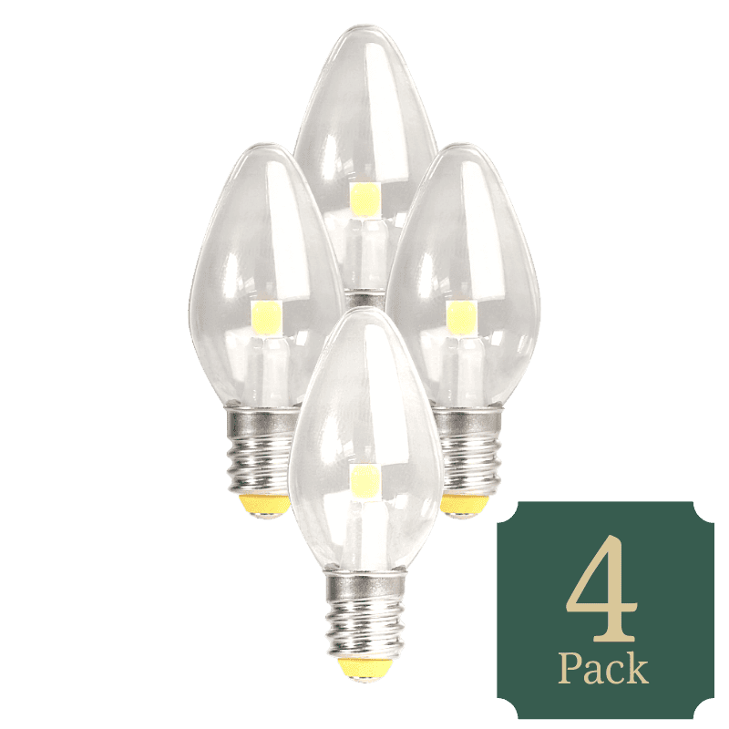 Feit Electric C7 E12 (Candelabra) LED Bulb Soft White 7 Watt Equivalence 4-Pack. | Gilford Hardware 