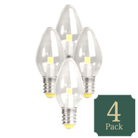 Thumbnail for Feit Electric C7 E12 (Candelabra) LED Bulb Soft White 7 Watt Equivalence 4-Pack. | Gilford Hardware 