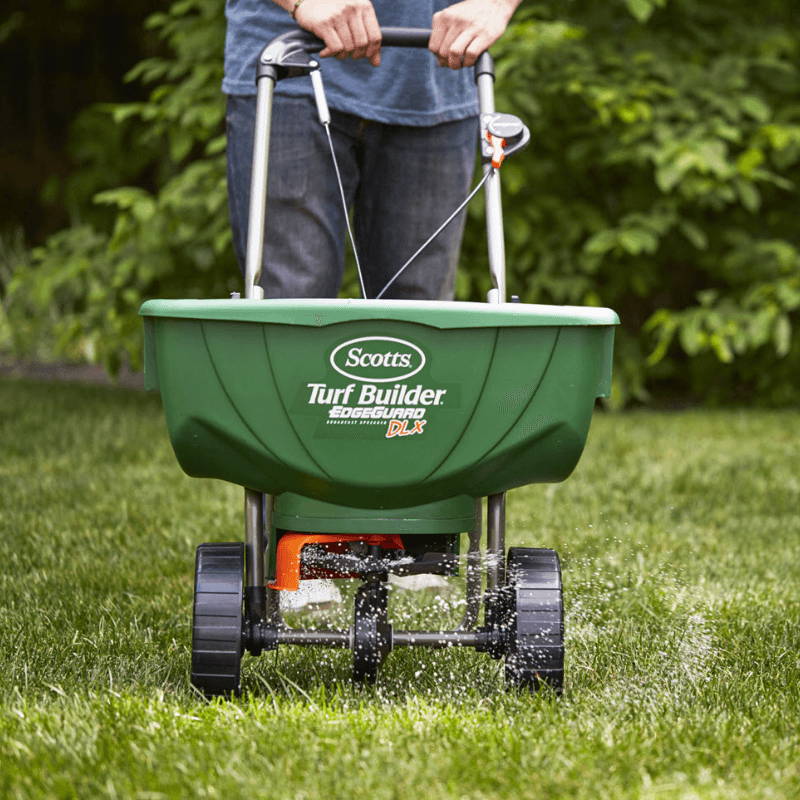 Scotts Deluxe EdgeGuard Push Spreader |  Gilford Hardware