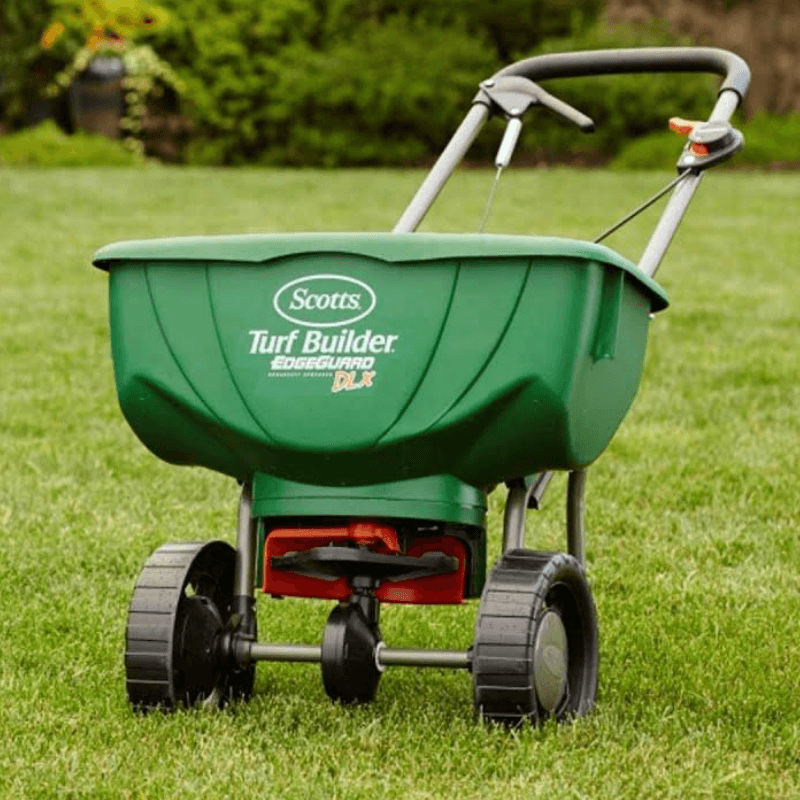 Scotts Deluxe EdgeGuard Push Spreader |  Gilford Hardware