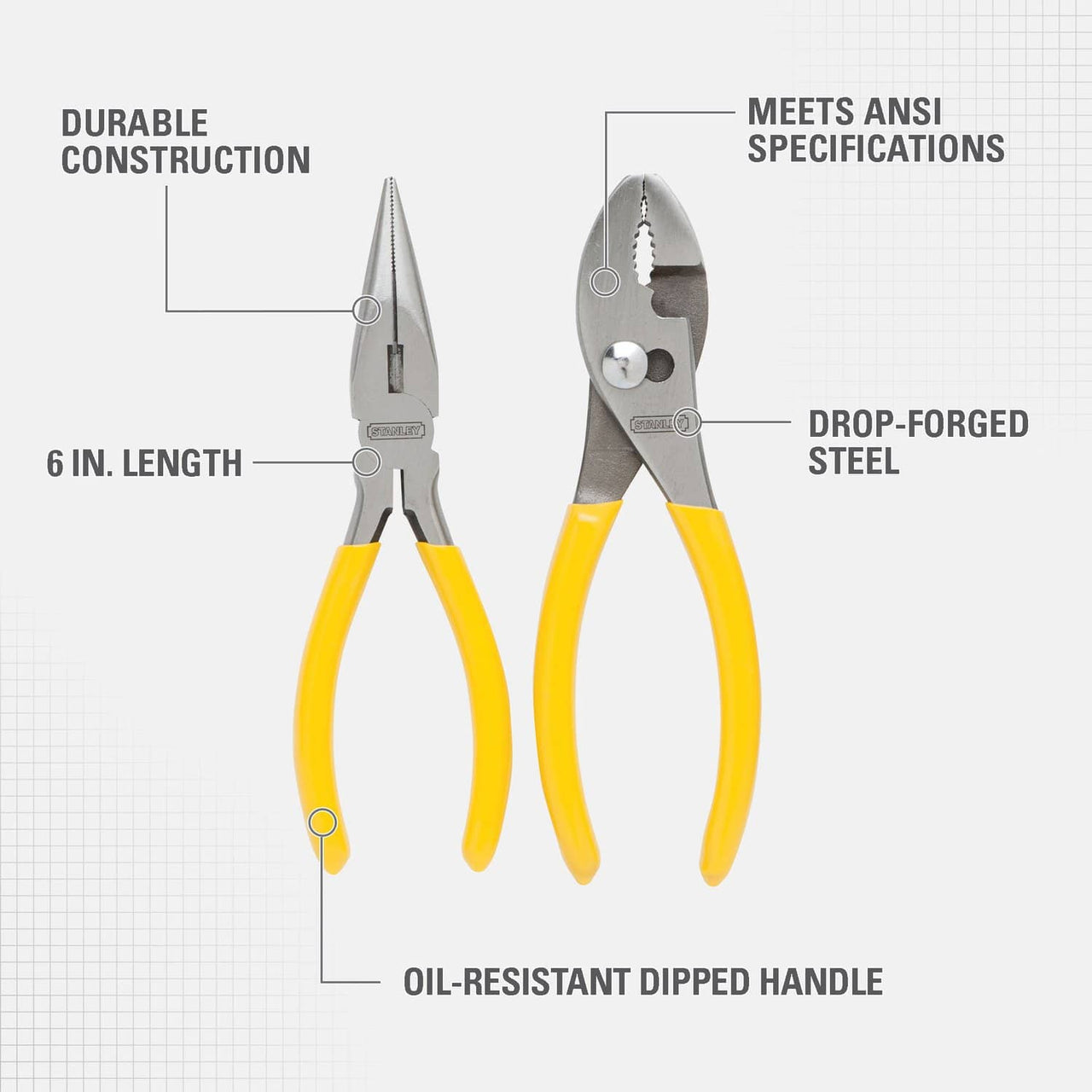 Stanley Steel Forged Pliers Set 6 in. | Gilford Hardware