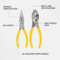 Thumbnail for Stanley Steel Forged Pliers Set 6 in. | Gilford Hardware