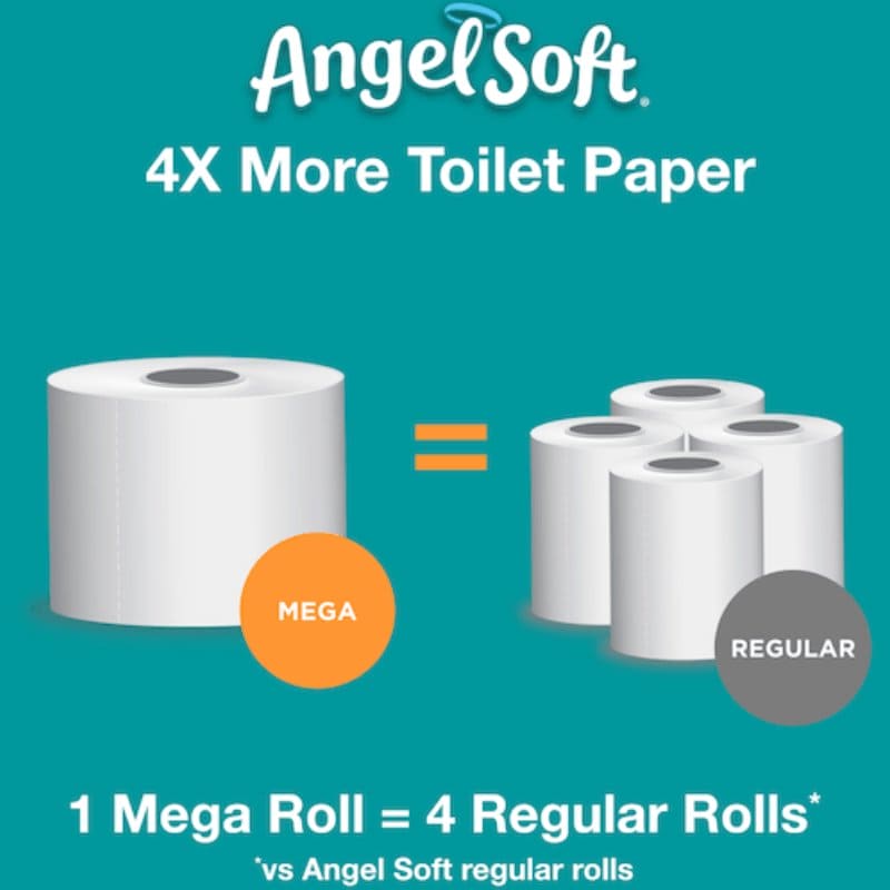 Angel Soft Toilet Paper 4 Rolls 429 sheet 45 ft. | Gilford Hardware