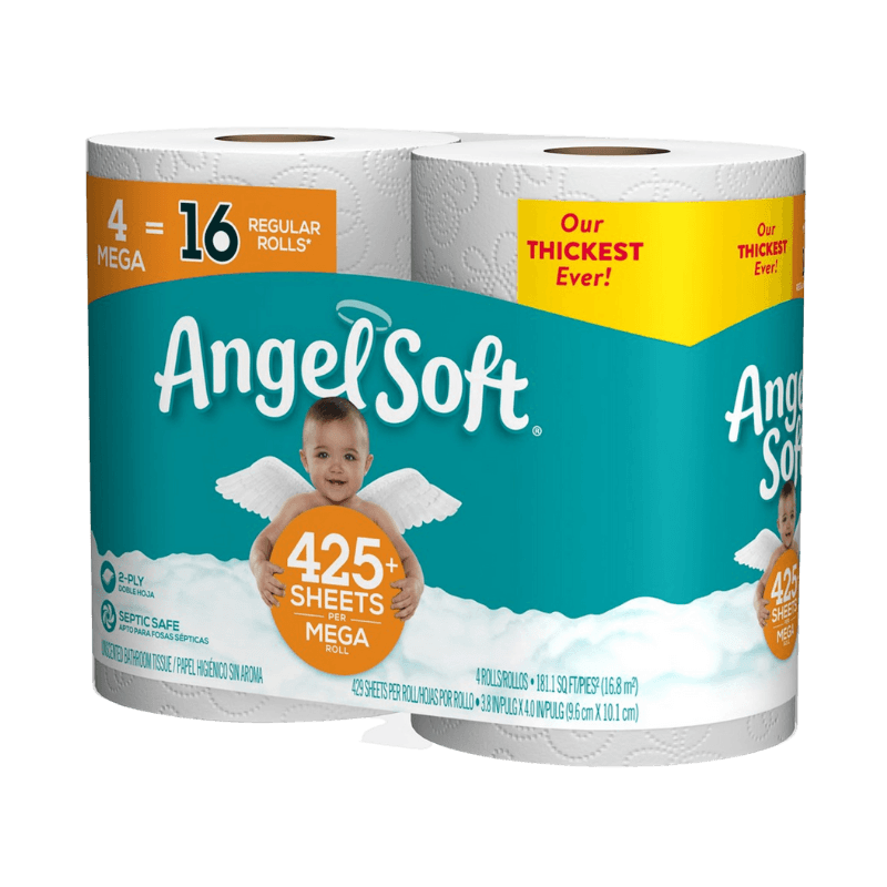 Angel Soft Toilet Paper 4 Rolls 429 sheet 45 ft. | Gilford Hardware