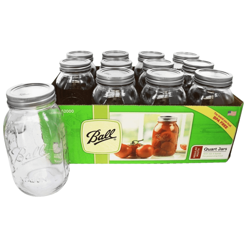 Ball Regular Mouth Canning Jar 1 quart. 12-pack. | Gilford Hardware