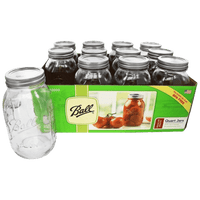 Thumbnail for Ball Regular Mouth Canning Jar 1 quart. 12-pack. | Gilford Hardware