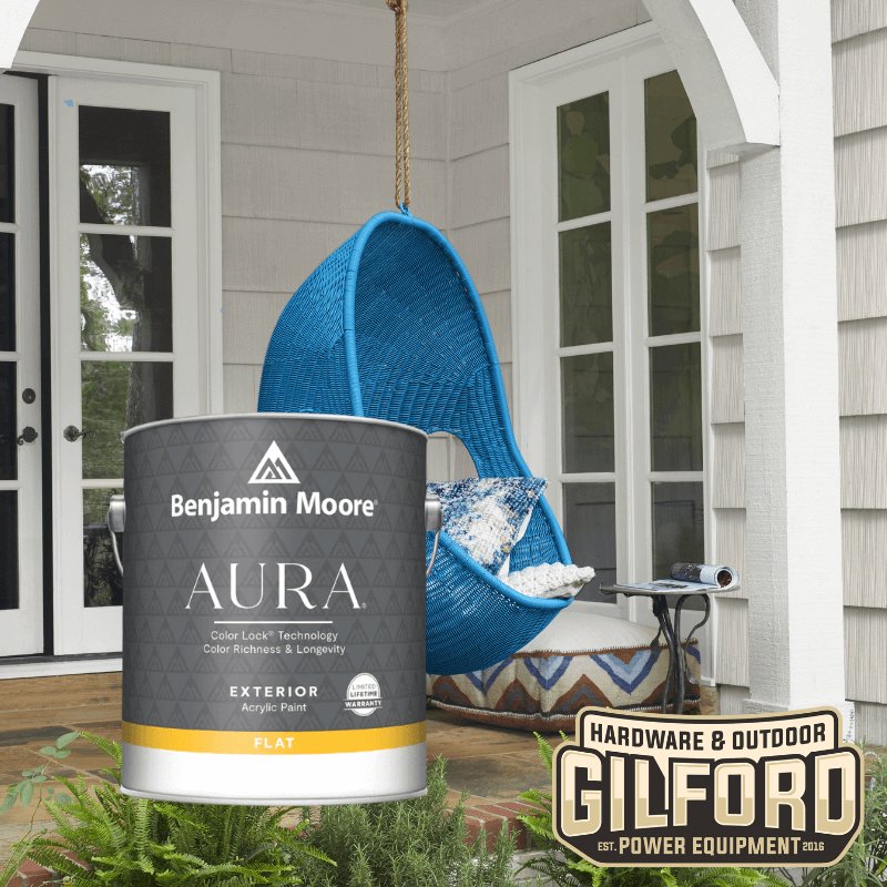 Benjamin Moore Aura Exterior Paint Flat | Gilford Hardware