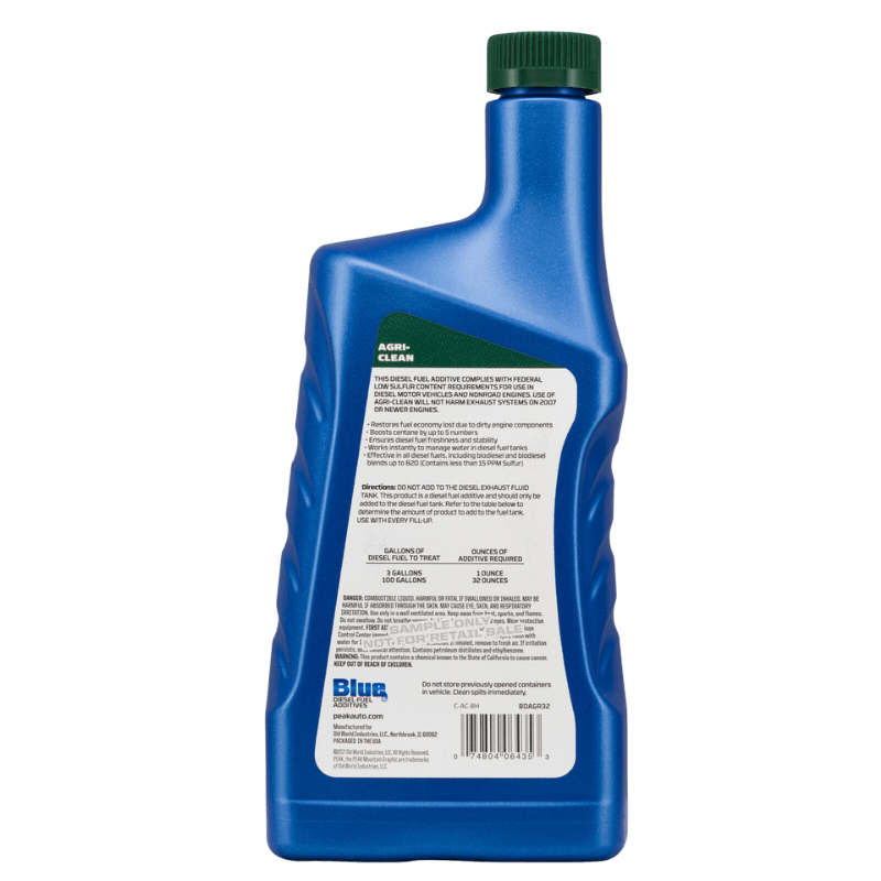 Peak Blue AGRI-CLEAN Diesel Fuel Additive 32 oz. | Gilford Hardware 