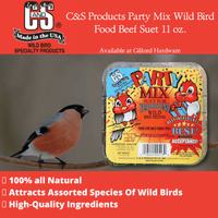 Thumbnail for C&S Products Party Mix Wild Bird Food Beef Suet 11 oz. | Gilford Hardware