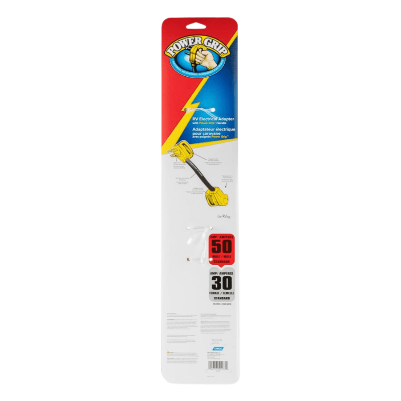 Camco Power Grip RV Electrical Dogbone 50AM / 30AF 18" | Gilford Hardware 