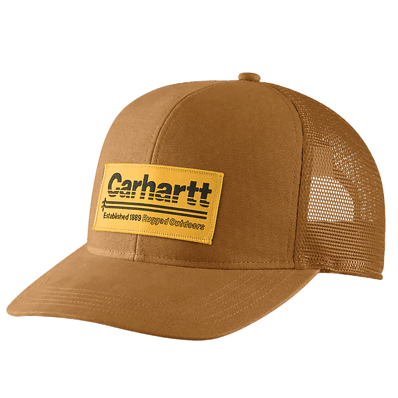 Carhartt Canvas Mesh-Back Outdoors Patch Cap | Gilford Hardware