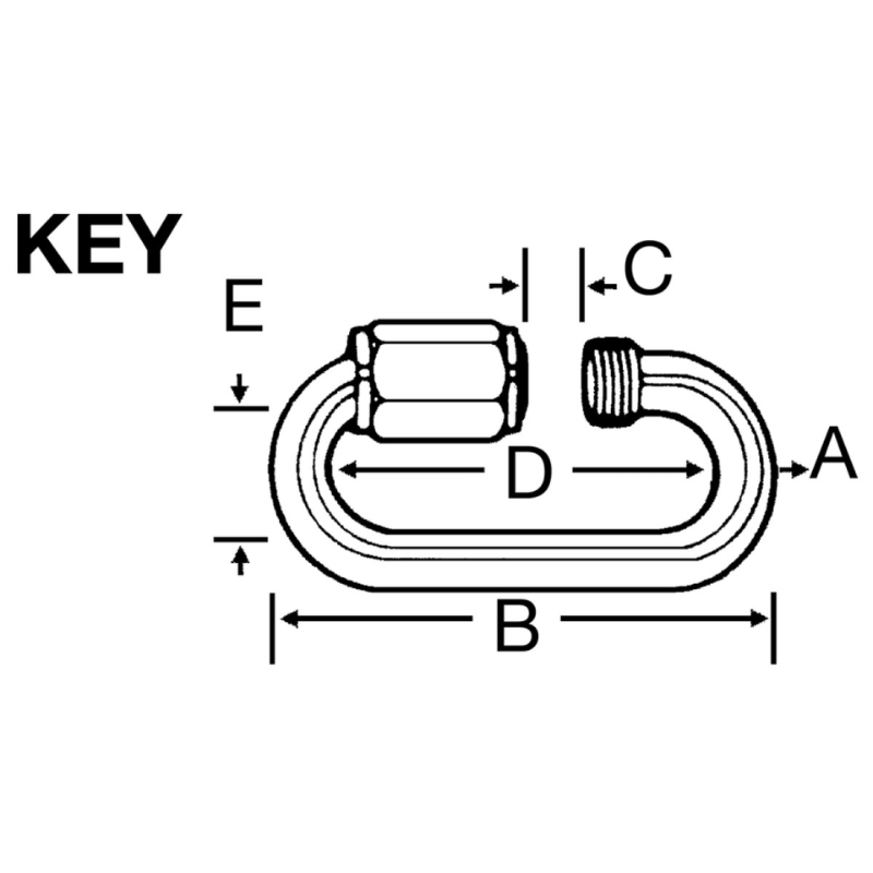 Campbell Zinc-Plated Steel Quick Link 2" | Gilford Hardware 