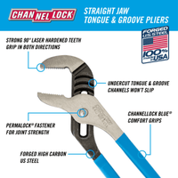 Thumbnail for Channellock Carbon Steel Tongue and Groove Pliers 12 in. | Gilford Hardware 