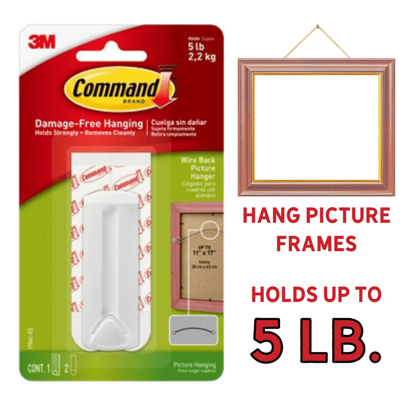 Command White Wire-Backed Picture Hanger 5 lb.  | Gilford Hardware